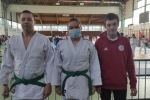 Zawodnicy TS Judo Gryf Słupsk- Hubert Żuk (90 kg), Katarzyna Znamirowska (+70 kg), Andrzej Heimrath (66 kg)