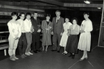 1986 r.-Minister Sportu B.Kapitan z J.Welandem i kadrą seniorek